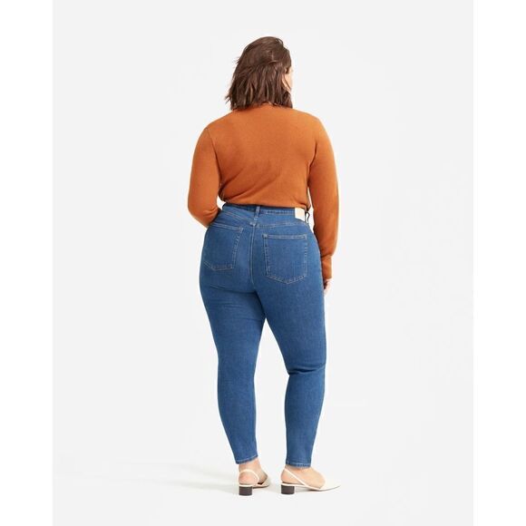 Everlane The Authentic Stretch High-Rise Skinny Jeans Mid Blue Wash Size 23 NWT - Picture 9 of 11